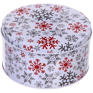 Банка жестяная "Снежинка" 900мл 13,5*7см