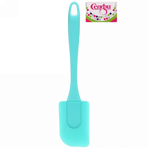 Лопатка кулинарная силиконовая 245см цветная ручка_6
