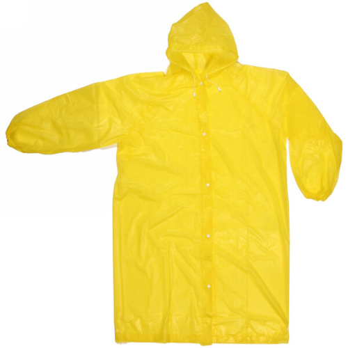 Дождевик-плащ "Катрина" с капюшоном и завязками, на кнопках 60 Мкрн 115см желтый ДоброСад