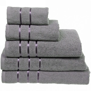 Полотенце махровое 70*140см "LUNA" цвет серый 10330 плотность 360гр/м2 с петелькой-подвесом