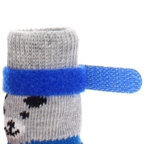 Бошмачки для животных прорезиненные на дождливую погоду LAPUSIK, цвет голубой, размер М, 5,5см_12