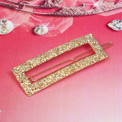 Зажим для волос на блистере АТЛАНТА, прямоугольник, цвет золото, 6525см (пакет с подвесом)_3