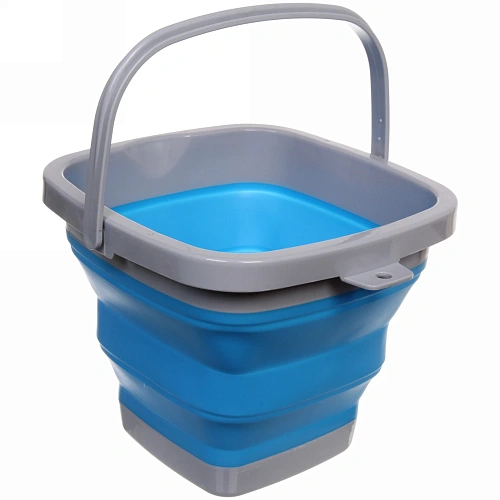 Ведро складное квадратное 5л 24х20см синее_3