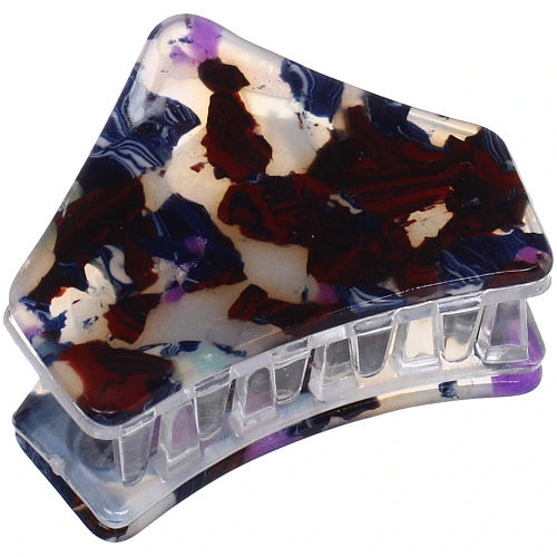 Заколка - краб для волос AKS-EMPIRE, треугольник, цвет микс 6 цветов, 4,53см_3