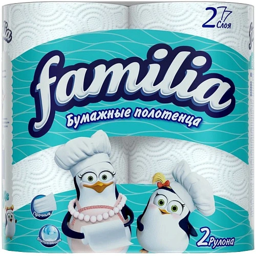 Полотенца бумажные FAMILIA 2 сл., 2 рул.