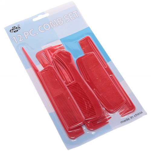 Расчески в наборе на блистере 12 шт, цвет микс_9