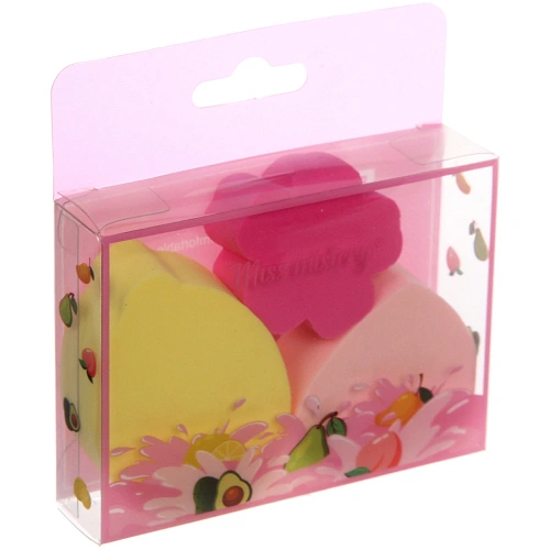 Спонжи для макияжа 3шт ЭФФЕКТО, тропики, цвет микс, 8,262см_3