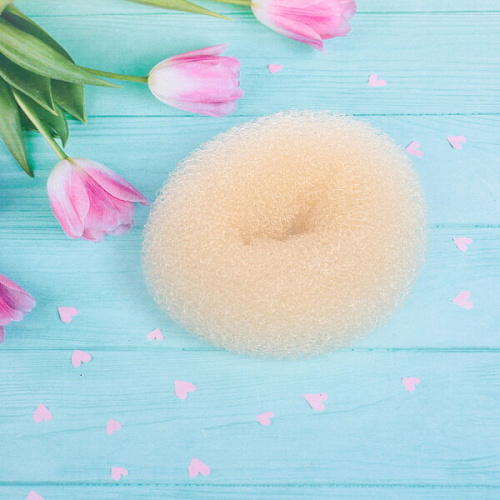 Заколка валик для создания пучка d-8см, цвет белый (лейбл Стиль в деталях)_10