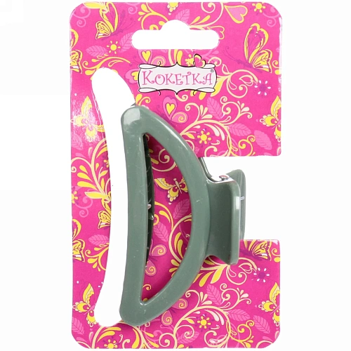 Заколка-краб для волос  на блистере Magic Gloss, трапеция, микс 6 цветов, 6,5см (Кокетка)_21