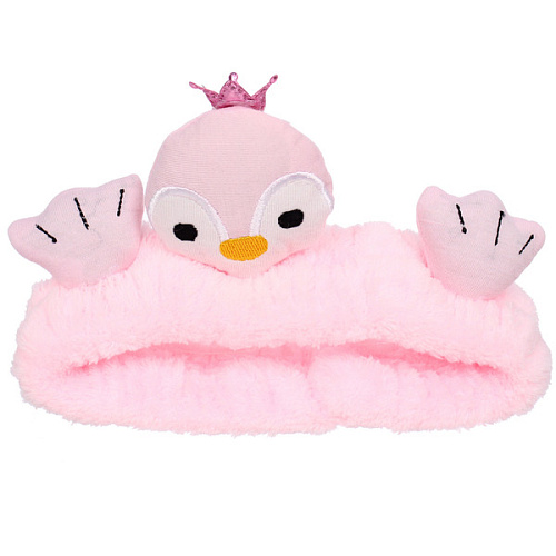 Повязка на голову косметическая ДАЙМОНД РУШ, цвет лавандовый, пудровый, небесный и серый, 2055см (ZIP пакет)_3