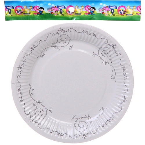 Тарелка бумажная 18 см в наборе 10 шт Изящный вечер_3