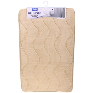 Коврик для ванной 50*80 "Волна" бежевый