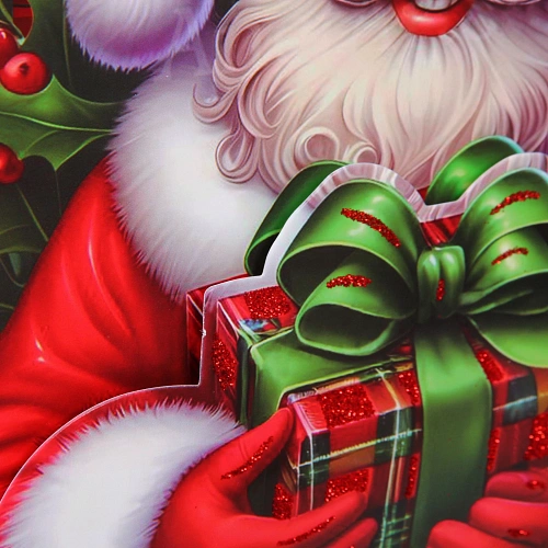 Пакет подарочный Добрый  Дедушка Мороз 40X30X12 см_7