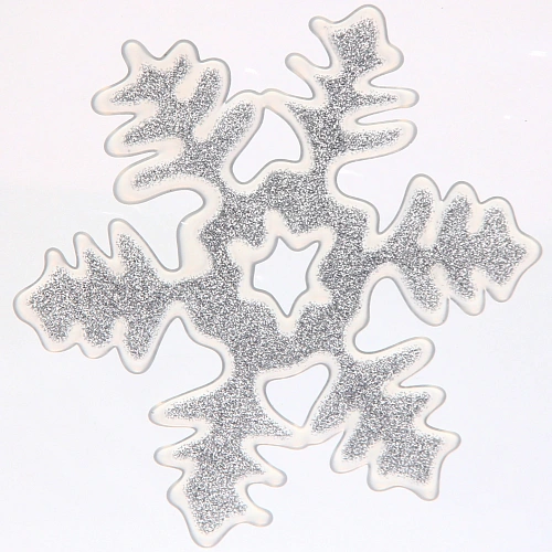 Наклейка  Праздничная снежинка 1520, серебро_3