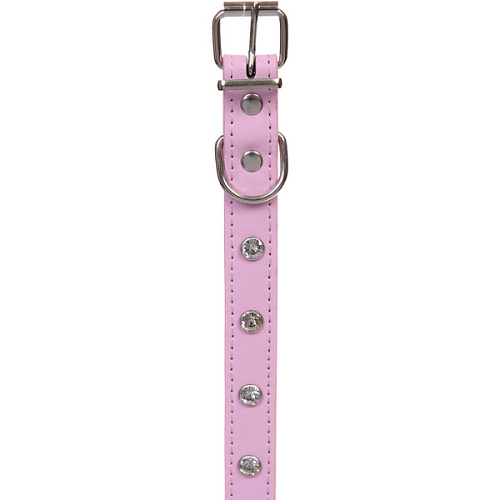 Ошейник для собак и кошек со стразами На стиле, цвет пудровый, 2см, размер S, 2830см (лейбл)_5