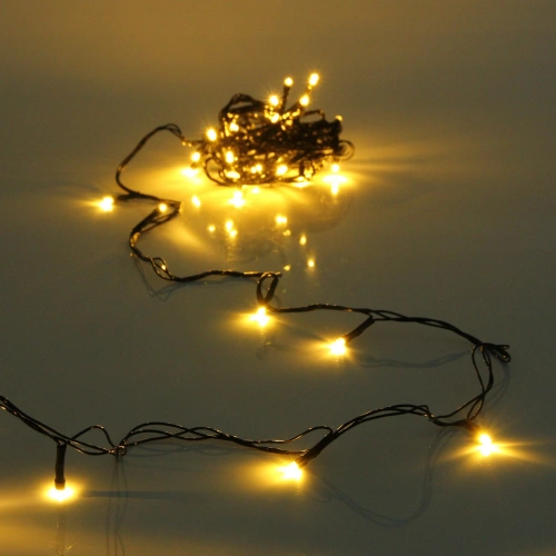 Гирлянда для дома НИТЬ 3 м 20 ламп LED черный пров.,8 реж, IP-20, Теплый белый (ПЕРВАЯ ЦЕНА)