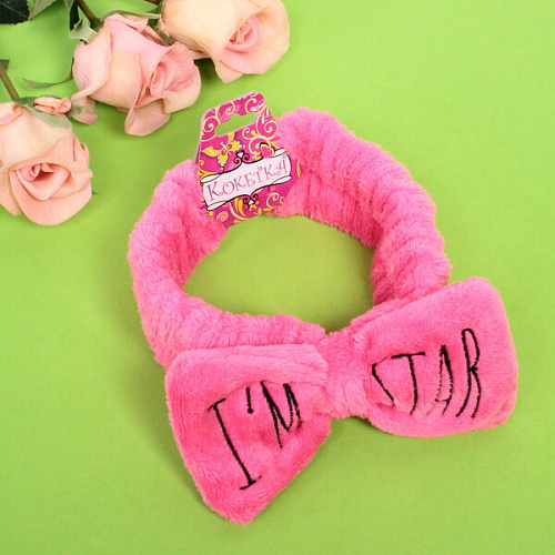 Повязка на голову Кокетка - I'm Star, микс 4 цвета, 6,516см минивложение 12 шт_6