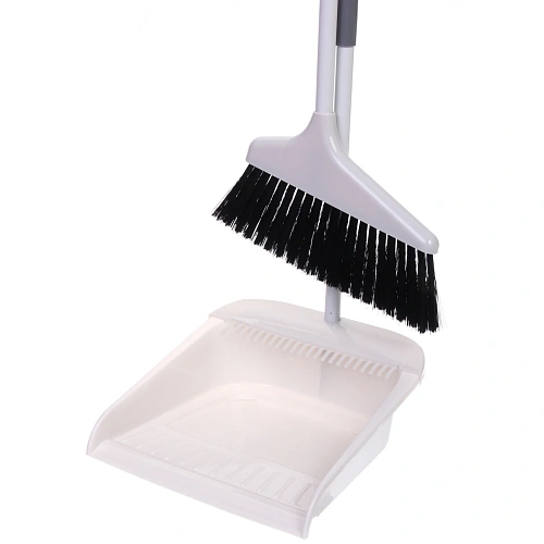 Набор для уборки, щетка для пола с совком Профи белый 301_9