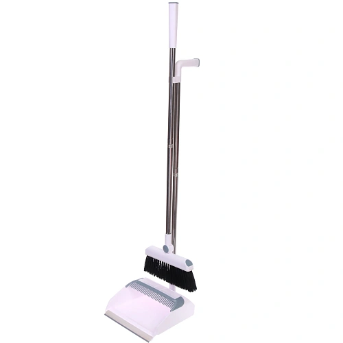 Набор для уборки, щетка для пола с совком Профи белый 8815_4