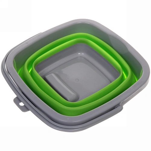 Ведро складное квадратное 5л 24х20см зеленое_4