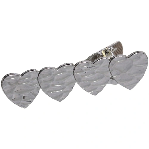 Зажим для волос AKS - DesignPRO, сердечки, цвет золото и хром, 51,3см_3