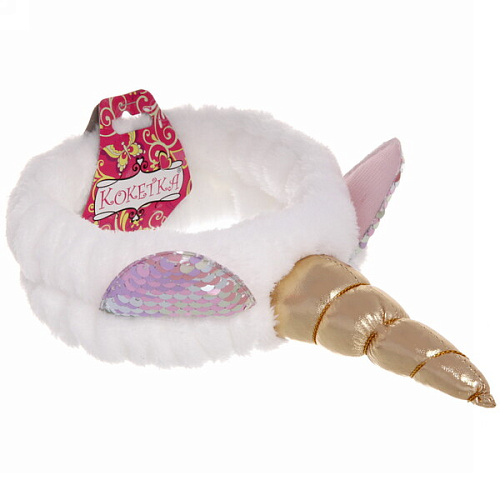 Повязка на голову Кокетка - Единорожек, микс 3 цвета, 17,55см_6