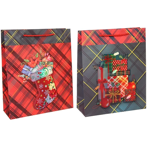 Пакет подарочный Новогодний стиль 263110 см, микс_3
