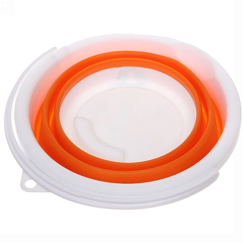 Ведро складное круг 5л 25х20см оранжевое_4