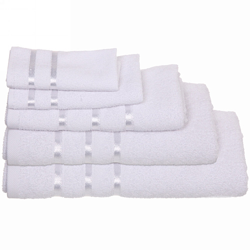 Полотенце махровое 70140см LUNA цвет белый 01000 плотность 360грм2 с петелькой-подвесом_6