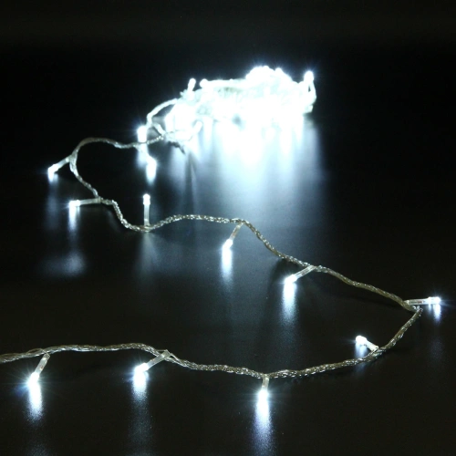 Гирлянда для дома  2,5м 24 лампы LED прозрач.пров.,8 реж, IP-20, Белый