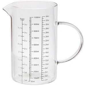 Ёмкость мерная 1л "Хай-Тек" черная шкала