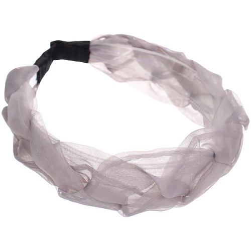 Ободок для волос МАРЦИПАН, мальта, ширина 3см, микс 6 цветов ( в пакете с подвесом)_8