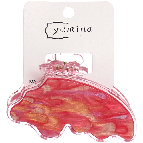 Заколка - краб для волос AKS-EMPIRE, бабочка, микс 6 цветов, 85см_5