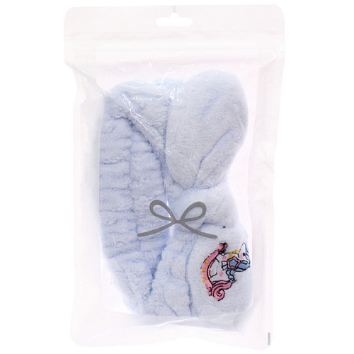 Повязка на голову Единорожек Лучик, цвет голубой, 2085см (ZIP пакет)_5