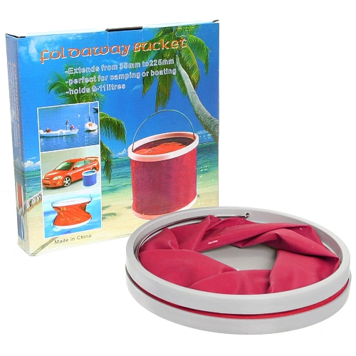 Ведро складное 9л, d24см, h22см, цвет красный_6