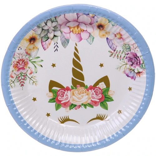 Тарелка бумажная 18 см в наборе 10 шт "Цветочный рай"