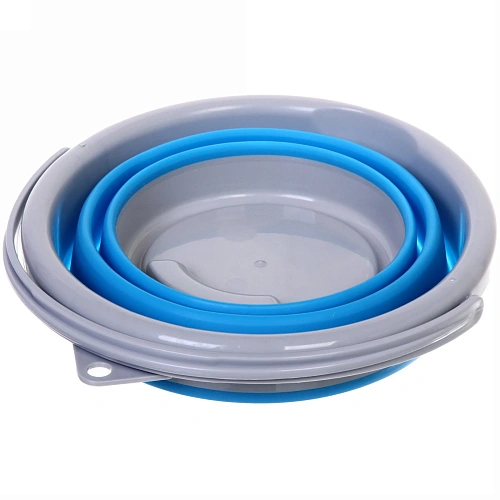 Ведро складное круг 5л микс цветов 25х20см_4