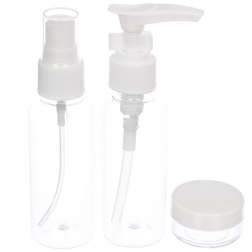 Флаконы дорожные в ZIP пакете 3шт COMFORT, цвет крышек белый, (602мл,10мл)_5