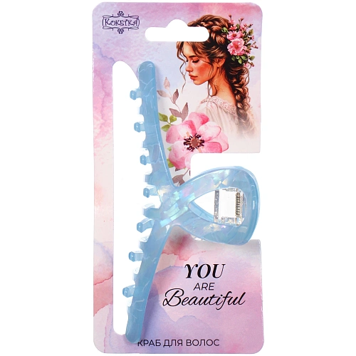 Заколка - краб для волос AKS-EMPIRE, петля, микс 6 цветов, 114,5см_4