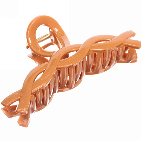 Заколка-краб для волос  на блистере Magic Gloss, косичка, микс 6 цветов, 11см (Кокетка)_6