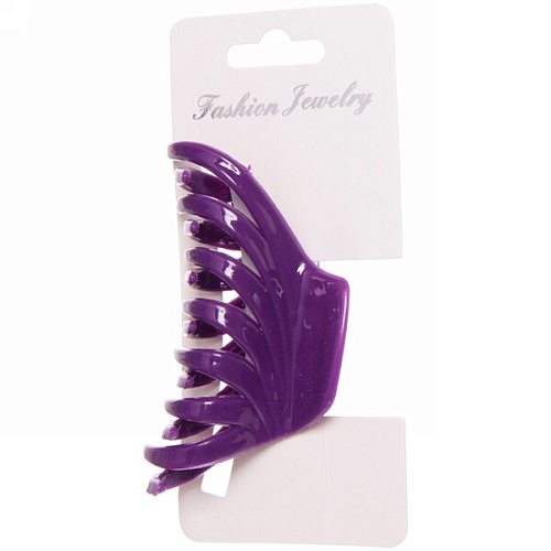 Заколка-краб для волос на блистере Diana Collection - Mila, микс 6 цветов, 8см _14