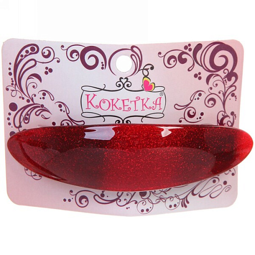 Заколка автомат Lady Collection - Сияние, овал, 6 цветов, 92,5см (Кокетка)_16