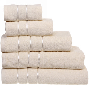 Полотенце махровое 50*90см "LUNA" цвет бежевый 01020 плотность 360гр/м2