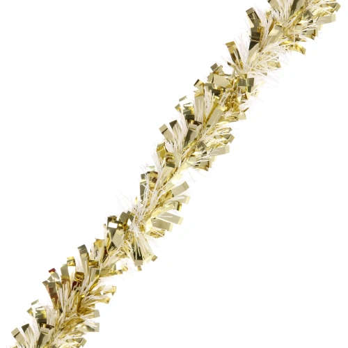 Мишура "Блеск" 2 м 9 см, Шампань/Белый