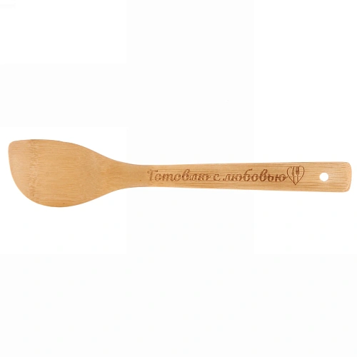 Лопатка бамбуковая скошенная 306см Готовлю с любовью Селфи_4