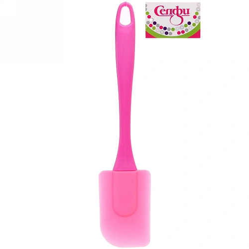 Лопатка кулинарная силиконовая 245см цветная ручка_4