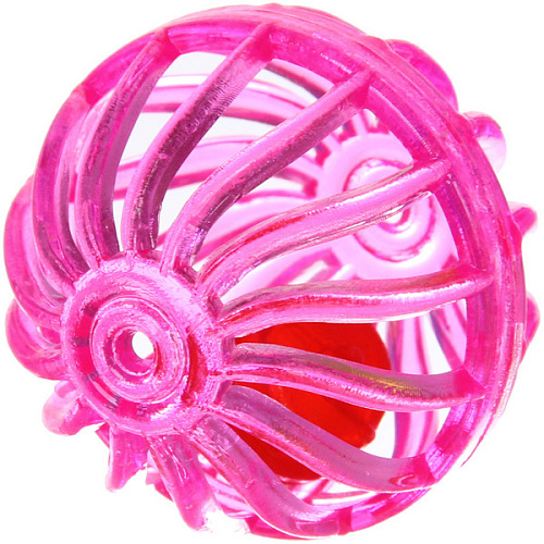 Игрушка - шарик для кошек ИГРУЛИК, колокольчик, цвет микс, d-4см, (пакет с подвесом)_5