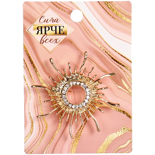 Брошь GOLD Podarok, Восходящее Солнце, цвет как на фото, 45см (символ Страсти и Любви)_4