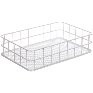 Корзинка металлическая настольная "ЛОФТ ТАМБЛ", цвет белый, 25*16*6см (Лейбл Селфи)