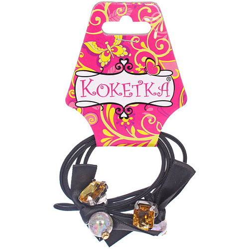 Резинки для волос 2шт Эланта, бусинки, микс 2 цвета, d-5см (Кокетка)_3